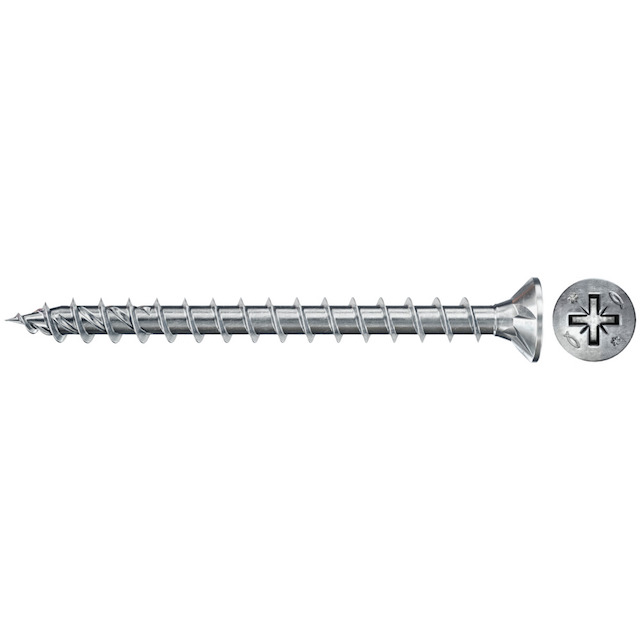 Fischer PowerFast II FPF II CZF 4,0X12 BC 200 zápustná hlava bílý zinek celý závit PZ