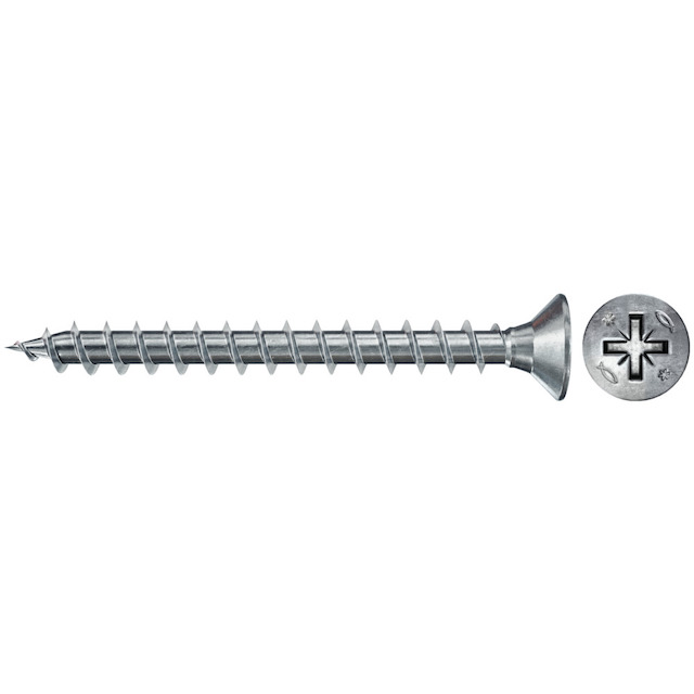 Fischer PowerFast II FPF II CZF 3,0x35 BC 300 zápustná hlava bílý zinek celý závit PZ
