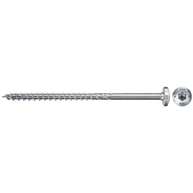 Fischer PowerFast II FPF II PTP 6,0x80 BC 50 plochá hlava bílý zinek část. závit TX